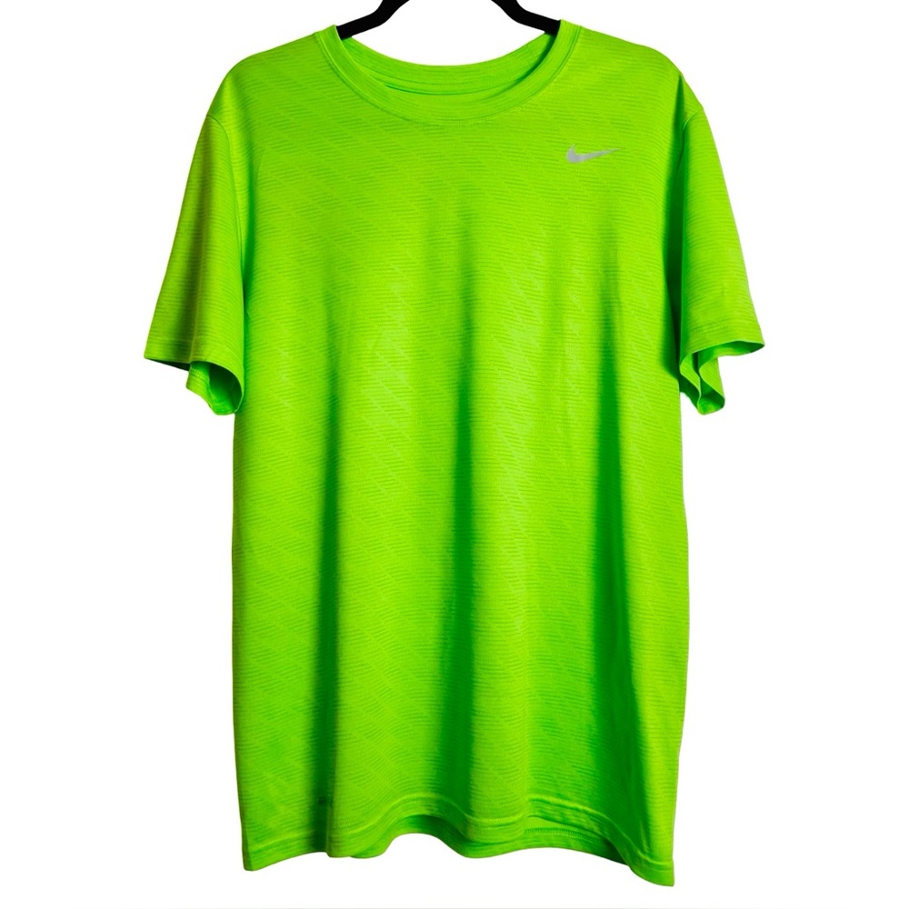 Nike Dri-FIT Men’s Performance Short Sleeve Shirt | Neon Green | Size Large